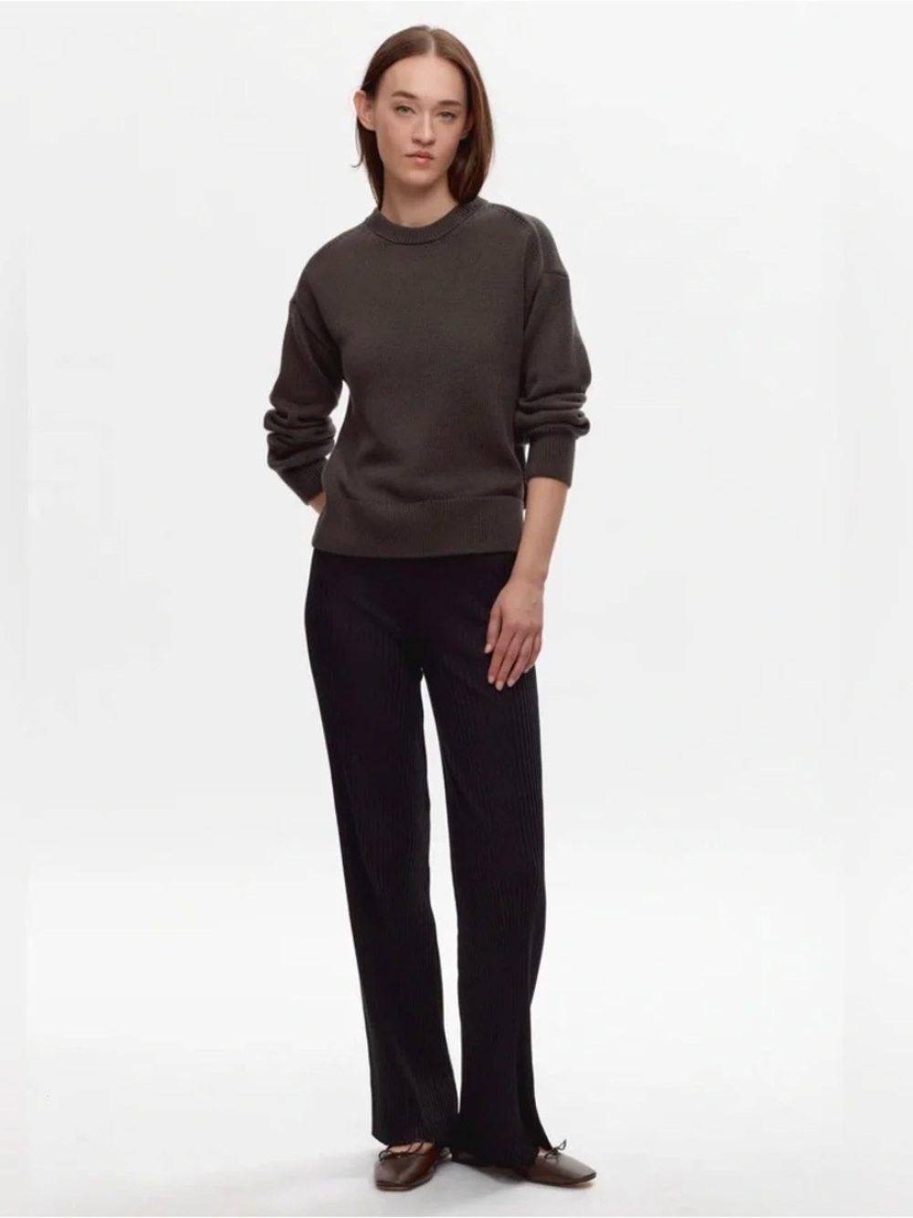 KOTN Nile Ribbed Stretchy Pants Black Size S